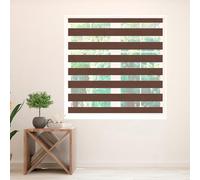 Zebra Blind - Day and Night Roller Blind, Aluminium Frame, Dual Layer Striped Fabric Modern Elegant Window Blind, Easy Clean, Light Control Privacy 145 cm Drop, Brown, (140cm Width)