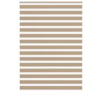 vidaXL Zebra Blind Sand Brown 155x230 cm Fabric Width 150.9 cm Polyester