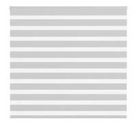 vidaXL Zebra Blind Light Grey 155x150 cm Fabric Width 150.9 cm Polyester