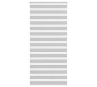 vidaXL Zebra Blind Light Grey 115x230 cm Fabric Width 110.9 cm Polyester