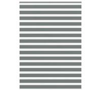 vidaXL Zebra Blind Dark Grey 155x200 cm Fabric Width 150.9 cm Polyester