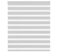 Light Grey Zebra Window Roller Blinds Day And Night Vision Dual Layer MultiSizes