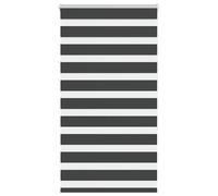 vidaXL Zebra Blind Light Grey 125x100 cm Fabric Width 120.9 cm Polyester