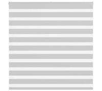 vidaXL Zebra Blind Light Grey 145x100 cm Fabric Width 140.9 cm Polyester