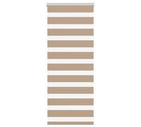 vidaXL Zebra Blind Sand Brown 55x100 cm Fabric Width 50.9 cm Polyester, zebra roller blind, dual roller blind, zebra blind for window
