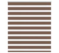 vidaXL Zebra Blind Brown 125x150 cm Fabric Width 120.9 cm Polyester