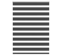 Black Zebra Window Roller Blinds Day And Night Vision Dual Layer Multiple Sizes
