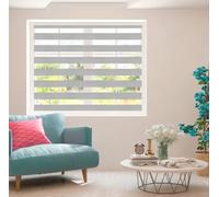 ZEBRA BLINDS Customized Day and Night Blind, Made to Measure Blind, Bespoke blinds, Customized Window Blinds, Made to Measure Zebra Roller Blind, Customized Roller Blind (121cm-150cm-Width,Grey)