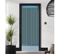 ZEBRA BLINDS String Curtain, Door Fly Screen Curtains, Door Strings, Tassel Curtains for Doorway, Window Decor String Panel Stripe, Stylish Room Divider, Panel Fringe Curtain (Blue, 100 x 210 cm)