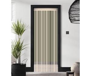 ZEBRA BLINDS String Curtain, Door Fly Screen Curtains, Door Strings, Tassel Curtains for Doorway, Window Decor String Panel Stripe, Stylish Room Divider, Panel Fringe Curtain (Cream, 100 x 210 cm)