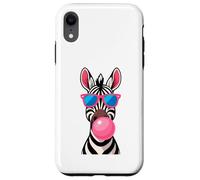 Zebra Bubblegum Pop Art Comic Style Case for iPhone XR