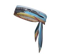 Zebra by The River Sports Headband Tie Double-Sided Breathable Sweat-Absorbing Band for Running Cycling Gym Workouts Head Tie Adjustable Fit