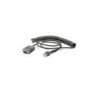 Zebra CBA-R71-C09ZAR serial cable Black 2.8 m RS232 DB9