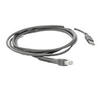 Zebra CBA-U21-S07ZBR Serial Cable (Black, 2.1 m, USB, EAS, Male Connector, DS2208-SR)