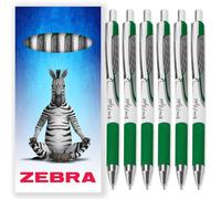 Zebra Classic Z-Grip Flight Ballpoint Pens - 1.2mm - Green Ink - Pack of 6 - In Cardboard Gift Box
