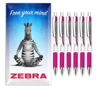 Zebra Classic Z-Grip Flight Ballpoint Pens - 1.2mm - Pink Ink - Pack of 6 - In Envelope Gift Packaging