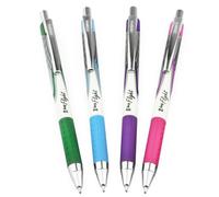 Zebra Classic Z-Grip Flight Ballpoint Pens - 1.2mm - Purple, Pink, Green, Light Blue - Pack of 4