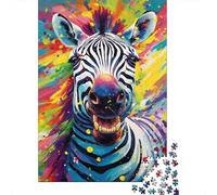 Zebra Color Splash 1000 Piece Mini Jigsaw Puzzle For Adults Challenge Game