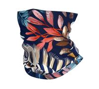Zebra Colored Leaves Unisex Snood Scarf Soft Bandana Windproof Neck Warmer For Motorcycle Running Cycling Walking