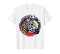 Zebra Colourful Art Animal Zoo Zebra T-Shirt