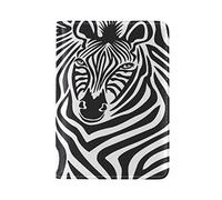 Zebra Couple Animal Skin Black White Stripes Genuine Leather Travel Passport Covers, Microfiber Leather Travel Wallet Holder Case Protector for Women and Men