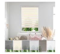 Zebra Day Night Roller Blinds - Made to Measure Day and Night Roller Window Blind with Light Filtering Privacy - Easy Fit Custom Roller Blind by Aprica (Colour Cream - Width 140cm Max - Drop 160cm)
