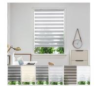 Zebra Day Night Roller Blinds - Made to Measure Day and Night Roller Window Blind with Light Filtering Privacy - Easy Fit Roller Blind by Aprica (Colour Light Grey - Width 100cm Max - Drop 210cm)