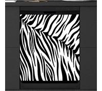 Zebra Dishwasher Magnetic Cover Kitchen Decor Zebra Animal Print Front Dishwasher Refrigerator Magnetic Cover Sticker Appliance Decorative Cover 23 x 26 Inches