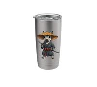 Zebra Dressed As A Samurai Art Japanese Stainless Steel Insulated Tumbler