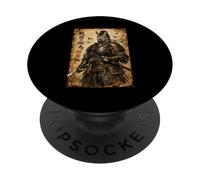 Zebra Dressed As A Samurai Art Japanese Vintage PopSockets Adhesive PopGrip