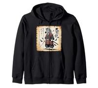 Zebra Dressed As A Samurai Art Japanese Vintage Zip Hoodie
