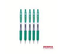 Zebra Eco SARASA Gel Retractable Rollerball CLIP 0.7mm Pen Green Ink Box 12