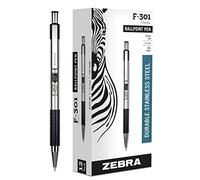 Zebra F-301 Ballpoint Stainless Steel (Black)