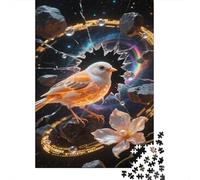 Zebra Finch Jigsaw Puzzles 1000 Piece Challenge Game for Adults, Cosmic Starry Sky Impossible Jigsaw Puzzles 1000 Piece Educational Games Home Decoration 1000pcs (75x50cm)