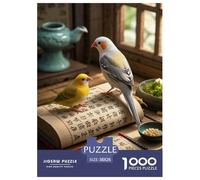 Zebra Finch Jigsaw Puzzles Puzzle for Adults Kids. 1000 Pieces Whimsical Challenge Toy Educational Games Home Decoration for Educational Games Gifts 38x26cm/1000pcs