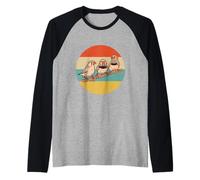 Zebra Finch Zebra Finches Birds Retro Vintage Ornithologist Raglan Baseball Tee