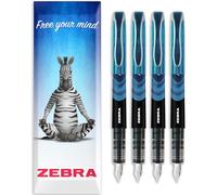 Zebra Fuente - Disposable Fountain Pen - 1.0mm Fine Nib 0.6mm Line Width - In Envelope Gift Packaging - Pack of 4 (Teal)