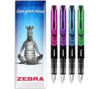 Zebra Fuente - Disposable Fountain Pen - 1.0mm Fine Nib 0.6mm Line Width - In Envelope Gift Packaging - Tropical Tones