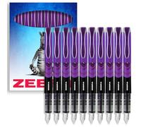 Zebra Fuente - Disposable Fountain Pen - 1.0mm Fine Nib 0.6mm Line Width - Violet Ink - Pack of 10 - In Gift Box
