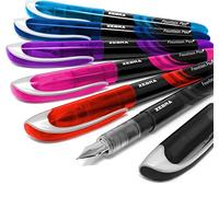 Zebra Fuente - Disposable Fountain Pen - One of Each Coloured Ink - Pack of 6
