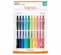Zebra Gel Ballpoint Pen Sarasa Clip 0.4mm 10 Colors Set N JJS15-10C-N