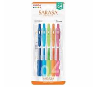 Zebra Gel Ballpoint Pen Sarasa Clip 0.4mm 5 Colors Set N JJS15-5C-N