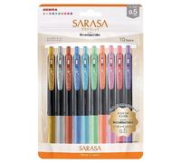 Zebra Gel Ballpoint Pen Sarasa Clip 0.5mm Deco Shine 10 Colors Set N JJ15-10C-SH-N
