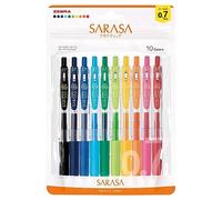 Zebra Gel Ballpoint Pen Sarasa Clip 0.7mm 10 Colors Set N JJB15-10C-N
