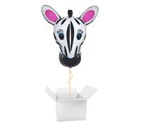 Zebra Giant Helium Foil Balloon - Inflated Balloon in a Box