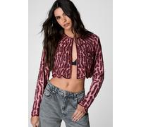 Zebra Hand Embellished Two Tone Scallop Jacket NastyGal Pink 14