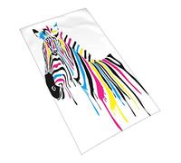 Zebra Hand Towels with Colored Stripes Abstract Lines Design Fashion White Soft Absorbent Hand Towel Spa Gym Hotel Bath Bathroom Shower Towel