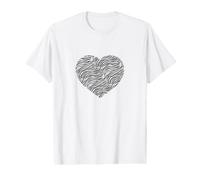 Zebra Heart Africa Stripes Black Animal Park Value Graphic T-Shirt