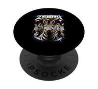 Zebra Heavy Metal 80s Animal Rock Music Concert Rock N Roll PopSockets Adhesive PopGrip