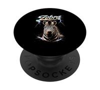 Zebra Heavy Metal 80s Animal Rock Music Concert Rock N Roll PopSockets Adhesive PopGrip
